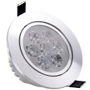 LED Light Ceiling Light Downlight High-gloss Silver Warm Light 7W