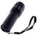 Mini Scalable Focusing Small Flashlight Torch Lamp For Bicycle Black