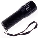 Mini Scalable Focusing Small Flashlight Torch Lamp For Bicycle Black