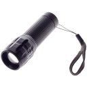 3 Gear Telescopic Zoom Bright Light Flashlight Torch Black