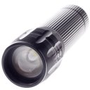 3 Gear Telescopic Zoom Bright Light Flashlight Torch Black