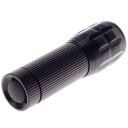 3 Gear Telescopic Zoom Bright Light Flashlight Torch Black