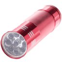 9 Lights Mini Flashlight Torch Red