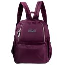 Tote Diaper Backpack Nylon Water Resistant Bag Insulation Bottle Pocket Water-repellent Purple