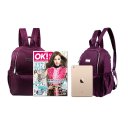 Tote Diaper Backpack Nylon Water Resistant Bag Insulation Bottle Pocket Water-repellent Purple