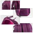 Tote Diaper Backpack Nylon Water Resistant Bag Insulation Bottle Pocket Water-repellent Purple