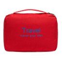 Portable Travel Bag Organizer Foldable Cosmetic Bag Luggage Compression Pouches Rose Red