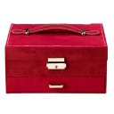 Retro Jewelry Box Casket Box Exquisite Makeup Case Organizer Lint Pink