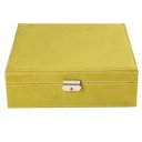 Retro Style Lint Jewelry Box Casket Box Exquisite Makeup Case Organizer Dark Red