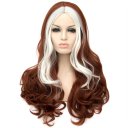 Long Curly Hair Wigs A1137 LW1467 Brown Highlights