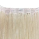 Flip in 100% Human Hair No Shedding Halo Extension Hair Silk Straight 16 inch #613