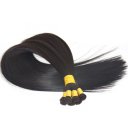 Straight Hair Extensions Silk Hand Tied Premium Quality Hair Extensions 18 inch Color #1b