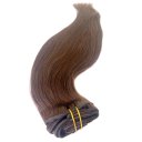 Human Hair Extension Hair Silk Straight Clips Applying 20 inch #4