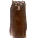 Human Hair Extension Hair Silk Straight Clips Applying 20 inch #4