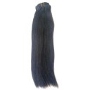 Human Hair Extension Hair Silk Straight Clips Applying 20 inch #1b