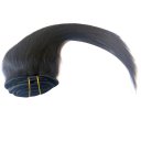 Human Hair Extension Hair Silk Straight Clips Applying 20 inch #1b