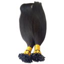 U-tip Italy Keratin Bonded Hair Extensions Silk Straight U-tip 100 Strands/Pack 16 inch Color #1b