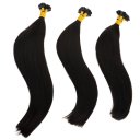 U-tip Italy Keratin Bonded Hair Extensions Silk Straight U-tip 100 Strands/Pack 16 inch Color #1b