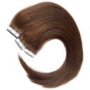 Tape for Hair Extensions Double Drawn Silk Straight 50 pcs/pack 16 inch Color #4