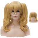 Cosplay Golden Euramerican Style Long Curly Hair Wig