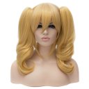 Cosplay Golden Euramerican Style Long Curly Hair Wig