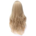 Cosplay Wig Pale Gold Euramerican Style Off-Center Straight Hair Wig