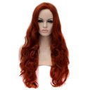 Cosplay Wig Pale Gold Off-Center Long Straight Hair Wig Euramerican Style