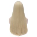 Cosplay Wig Pale Gold Tiltted Frisette Long Straight Hair Wig