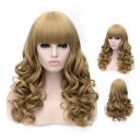 Cosplay Wig Neat Fringe Short Curly Wig Flaxen