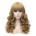 Cosplay Wig Neat Fringe Short Curly Wig Flaxen