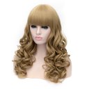 Cosplay Wig Neat Fringe Short Curly Wig Flaxen