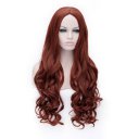 Cosplay Wig Dark Orange Carved Wavy Long Curly Wig