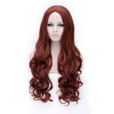 Cosplay Wig Dark Orange Carved Wavy Long Curly Wig