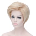 Cosplay Wig Highlights Brown Euramerican Fashion Style Short Hair Wig