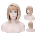 Cosplay Wig Highlights Brown Euramerican Fashion Style Short Hair Wig