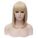 Cosplay Wig Pale Gold Euramerican Style Short Bobo Hair Wig