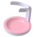 Manual Facial Brush Face Cleaning Brush With Base Holder Fiber Brush  Pink