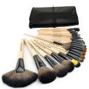 Makeup Cosmetic Brush Set 24 Brushes with Bag Pink