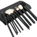 Makeup Brushes Set 10 Pcs Wool Pony Hair Brush Makeup Brush Case