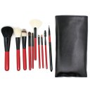 Makeup Brushes Set 10 Pcs Wool Pony Hair Brush Makeup Brush Case