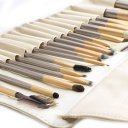 Makeup Cosmetic Brush Set 18 Brushes with Bag Beige