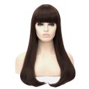 D537 LW1340 European Style Hair Wig Dark Brown