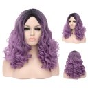 D478 LW-1298 European Style Hair Wig Purple Fading