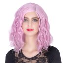 COS Wig Halloween Theme Wig A480 SW1898 Short Curly Hair Blue Purple