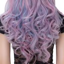 COS Wig Halloween Theme Wig A902 LW124 Long Curly Hair Blue Pink