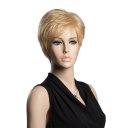 Real Human Hair Wig Short Curly Hair  Black