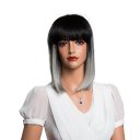 Real Human Hair Wig Short Hair  Wine Red