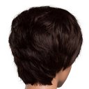 Real Human Hair Wig Short Hair  Wine Red