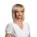 Real Human Hair Wig Short Hair  Wine Red