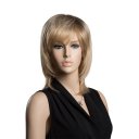 Real Human Hair Wig Side Part Short Hair  Flax Golden